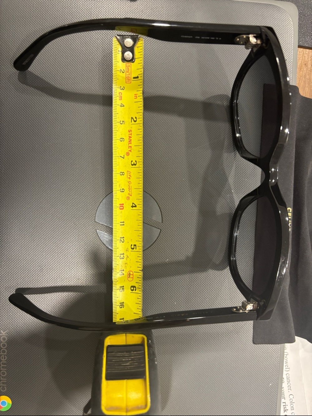 Celine Classic Black Sunglasses with Textured Case - Picture 6 of 6